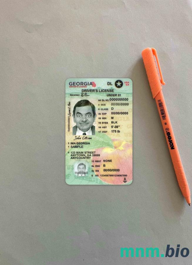 USA Georgia prawo jazdy poniżej 21 lat photolook, w pełni edytowalny